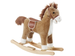 Tectake Cavalo De Balanço Com Pelúcia, Design De Alta Qualidade, A Partir De 24 Meses, Castanho
