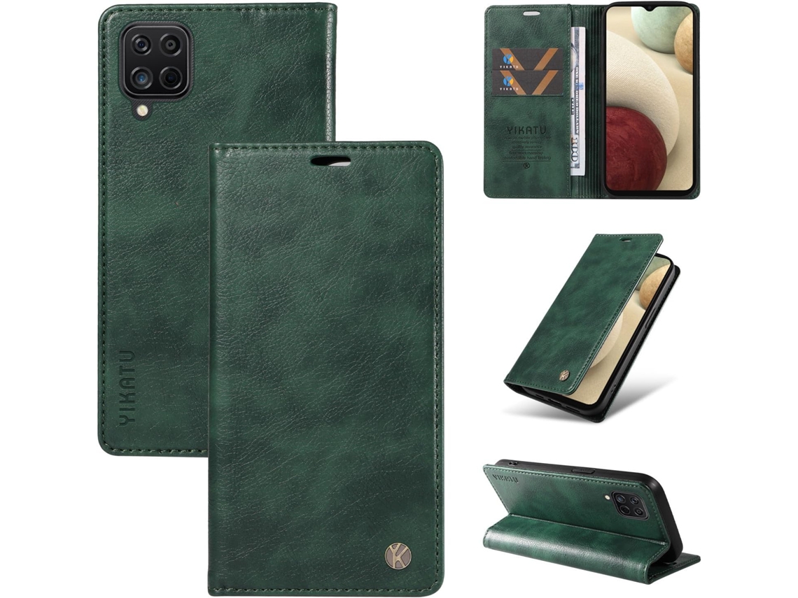 Capa Para Samsung Galaxy A12 5g, Capa Carteira Em Couro Pu Resistente A Impactos, Capa Dobrável Flip Resistente A