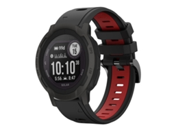 Bracelete Esportivo Silicone para Garmin Instinct 2 Solar com duas cores Preto e Vermelho XIAOMOYU