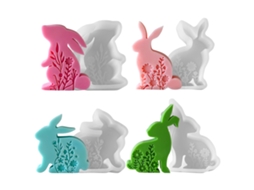 Laxiscreed Pack De 4 Velas Aromáticas Coelhinho De Páscoa Para Decoração E Presentes