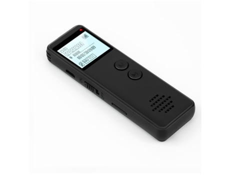 Grabadora de voz de 1536 kbps, grabadora de conferencias activada por voz con función de repetición AB para estudios, reuniones y entrevistas - Gusshious Black