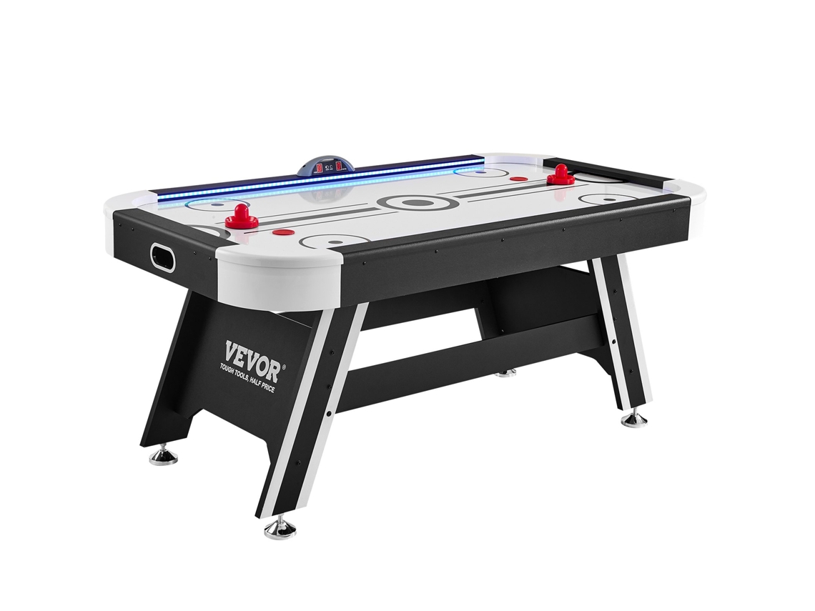 Mesa De Hóquei De Ar 2 Empurradores 2 Discos Luzes Led 183x102x81,2 Cm Vevor
