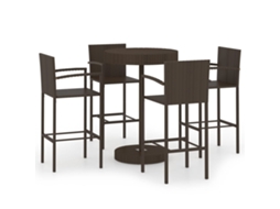 Garden Bar Set, Garden Bar Sets Vidaxl Marrom Rattan / Vime (n/a)