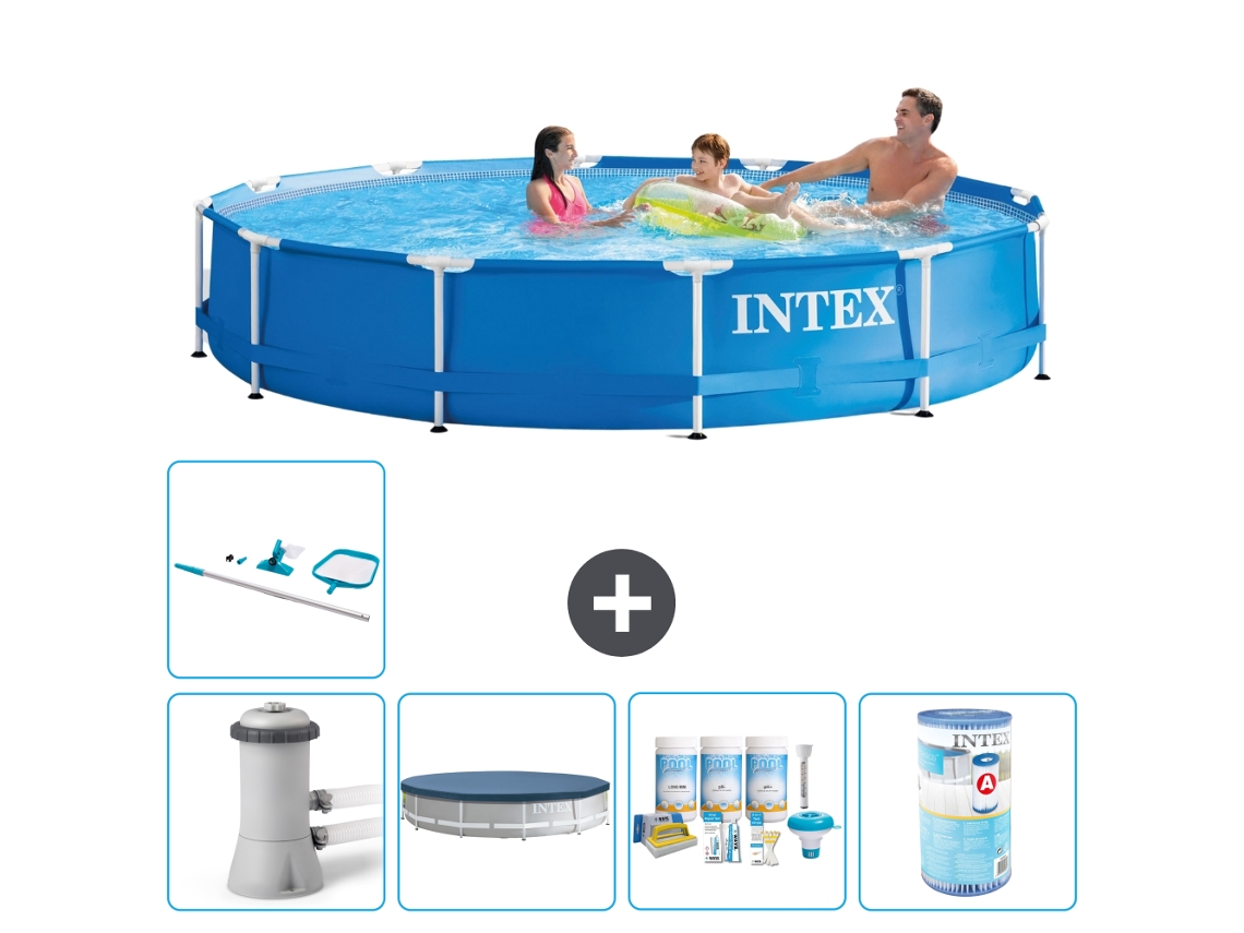 Intex Piscina Com Estrutura Redonda - 366x76 Cm - 6-peças S31718