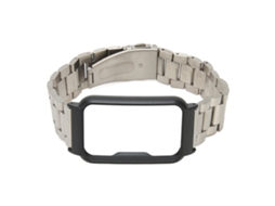 Pulseira de Aço Inoxidável com Capa Protetora para Oppo Watch Free Prata