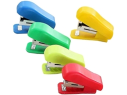 Grampeador De Plástico Sem Grampos, Cor Aleatória, Para Uso Estudantil, Mini, Material De Escritório Fofo. Aquaforge