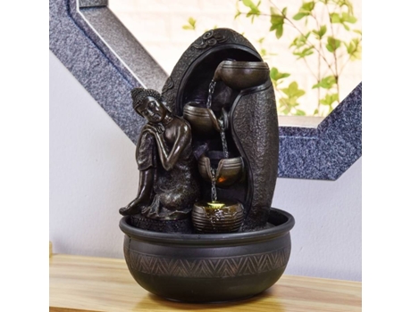 Fonte de Água ZEN'LIGHT Krishna (Preto - 26x40 cm - Resina)