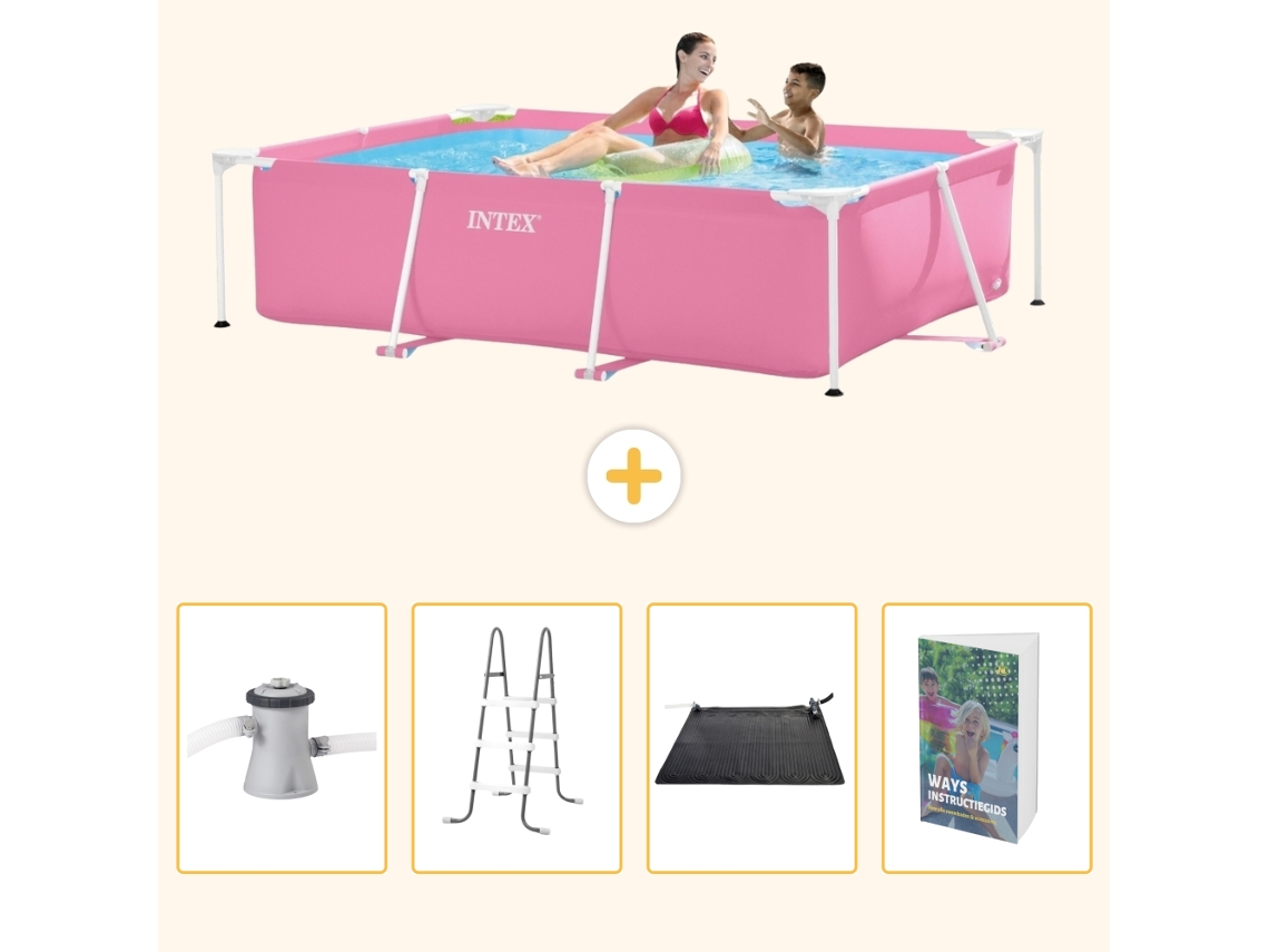 Piscina com Estrutura Retangular 220x150x60 Cm 5 peças Scb128 INTEX