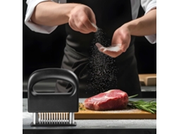 Ferramenta de amolecer carne com 48 lâminas, manual, para frango, peixe, carne bovina de aço inox
