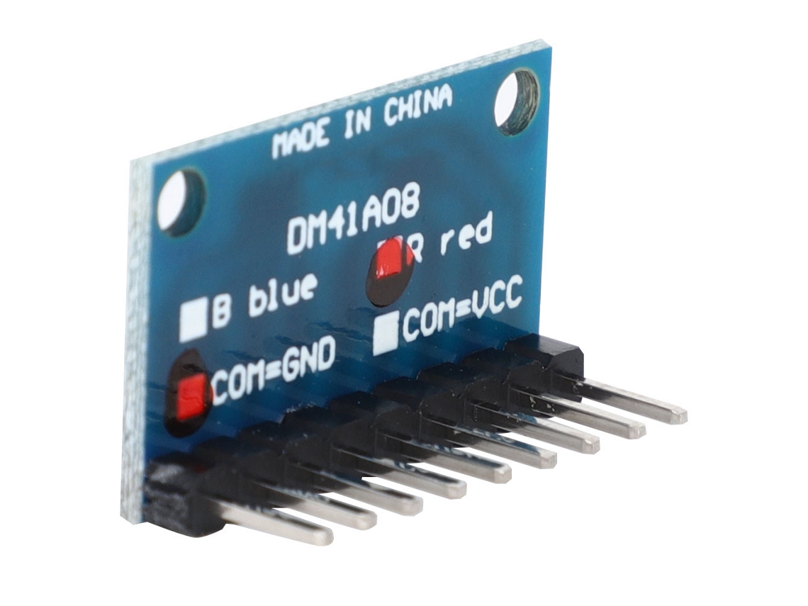 Kit de LED vermelho/azul de 4 módulos para placas de ensaio, microcontroladores, braços e impressoras 3D (3 x 24 V)
