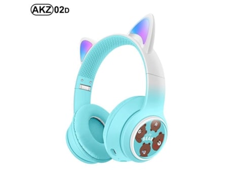 Auriculares Bluetooth 5.3 Supra-auriculares - Compatíveis Com Função De Chamada - Akz02d Azul Winlauyet