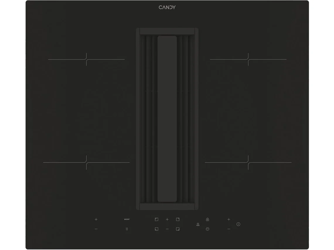 Placa de Indução com Exaustor CANDY CIH6I4CF (Elétrica - 59 cm - Preto)