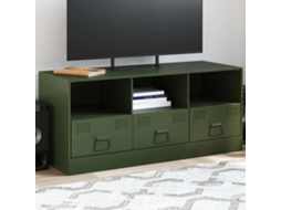 Vidaxl Móvel De Tv 99x39x44 Aço Verde Azeitona