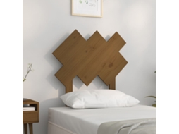 Vidaxl Cabeceira De Cama 72,5x3x81 Cm Pinho Maciço Castanho Mel