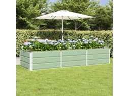 Vidaxl Floreira Verde 240 X 80 X 45 Cm Aço