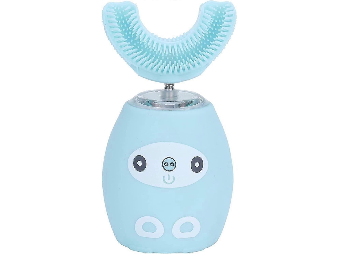Escova De Dentes Elétrica Ultrassônica, Recarregável Via Usb, Formato Em U 360°, Ipx7, Automática (azul, 2 A 7 Anos)