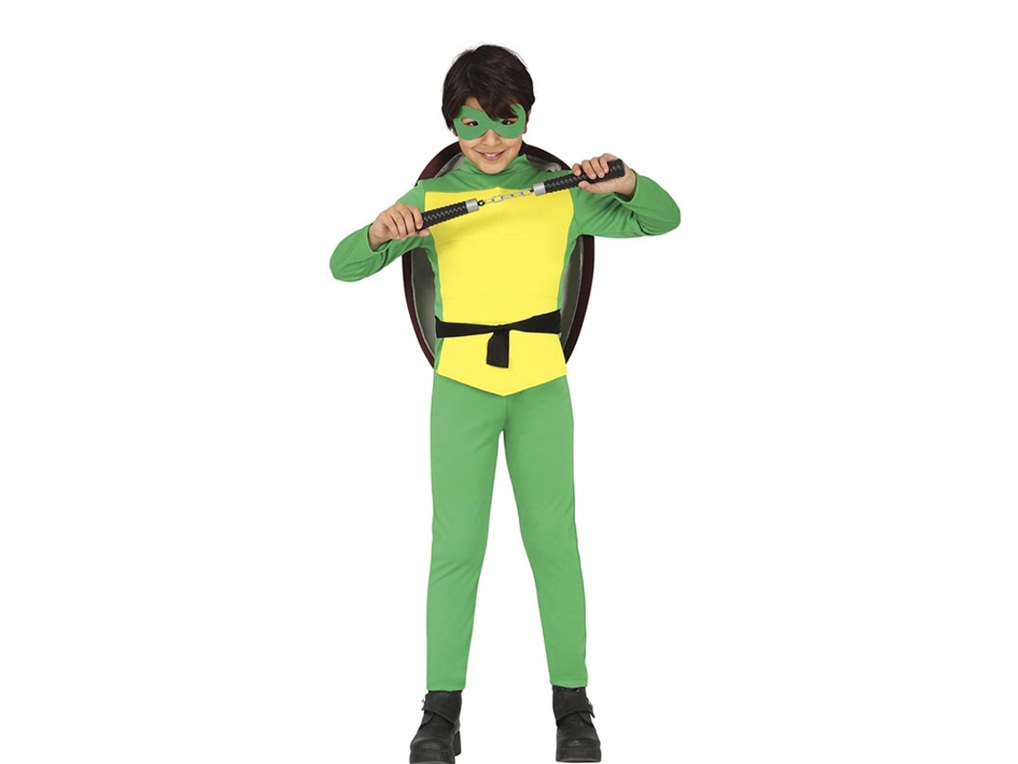 Fantasia infantil de tartaruga de batalha com mochila