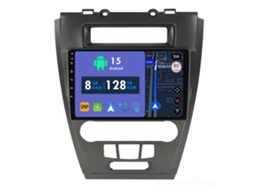 Auto Rádio Carro Bluetooth Autoradio 8GB RAM 128G ROM CarPlay Navegação GPS Ecrã Táctil RoverOne para Ford Fusion Mondeo Mustang 2009-2012  