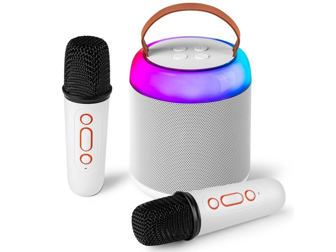 Mini Máquina De Karaokê Com 2 Microfones Sem Fio Para Crianças E Adultos Brinquedo Portátil Com Alto Falante Bluetooth Para Meninas E Menin Yizhood