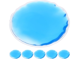 Conjunto De 6 Máscaras De Gel Redondas Para Os Olhos Em Pvc, Leves E Refrescantes, Tamanho Ideal Para Bolso.