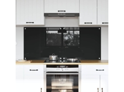 Vidaxl Painel De Cozinha 2 Unid. Preto 70 X 60 Cm Vidro Temperado