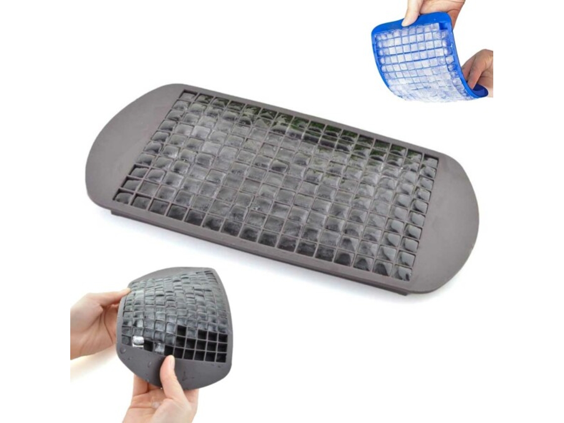Forma De Gelo Silicone Para 160 Cubos Pequenos, Preta