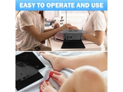 Ventilador Secador De Esmalte Para Esmalte Comum Com Ar Quente E Frio Para Salão De Beleza E Uso Diário Em Casa Preto Yunzii