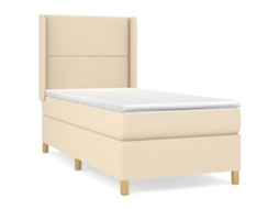 Box Spring Bed, Box Spring Beds Vidaxl Creme Tecido (90 X 190 Cm)
