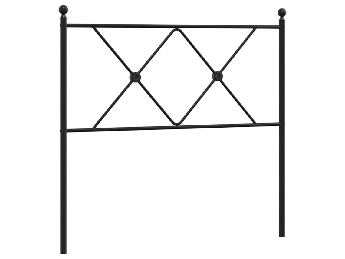 Headboard, Headboards Vidaxl Preto Aço (90 Cm)