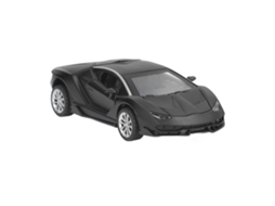 Primerox modelo de Carro de Liga 1:36 com Mola para Crianças Presente de Aniversário Preto