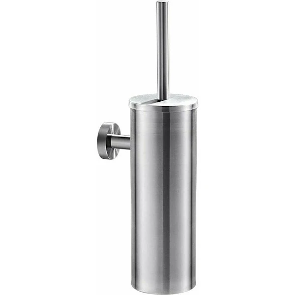 Escova Sanitária em Aço Inoxidável, e Recipiente com Cabo Longo, Cor Prata Cromada AQUAFORGE