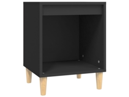 Bedside Cabinet, Bedside Cabinets Vidaxl Preto Madeira Processada (n/a)