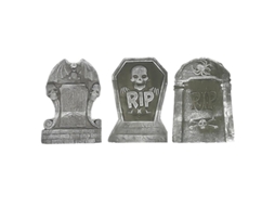 12 Peças de Lápides de Espuma Simulada para Decorações de Halloween ALLINLESS