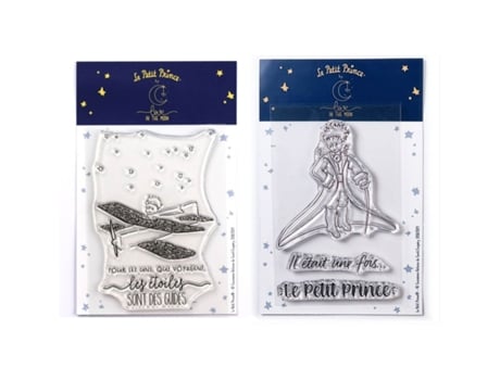 Carimbos LOVE IN THE MOON O Pequeno Princípe Avião e Mensagens