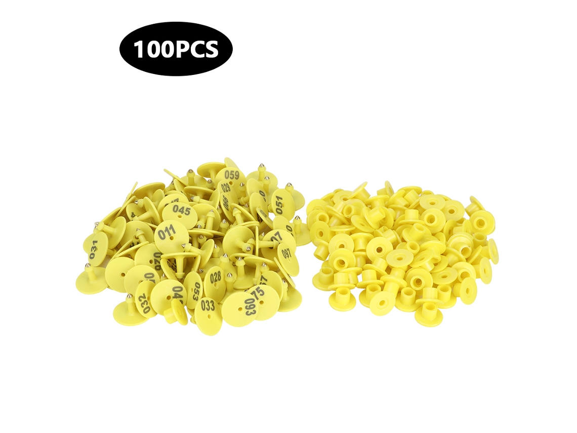 Marcador de Orelha Numérico Redondo LAXISCREED 100pcs