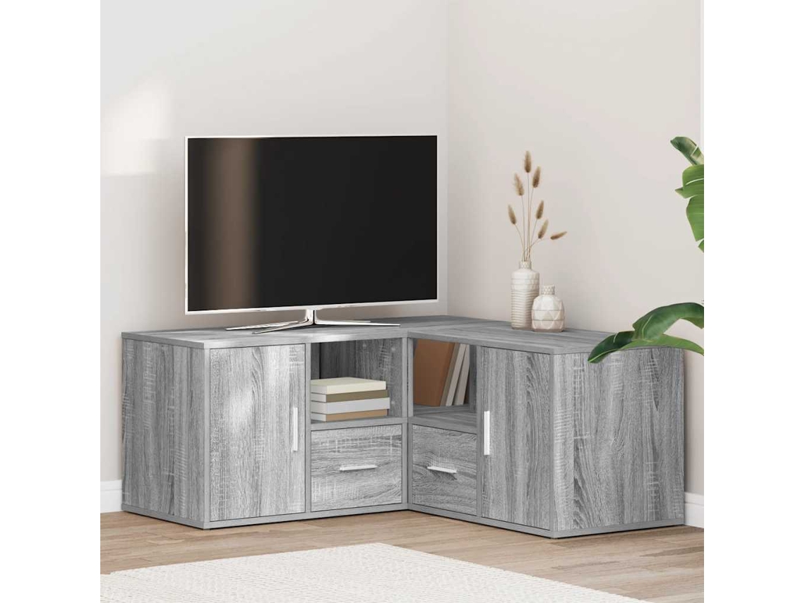 Vidaxl Armário Canto 160x40x45 Cm Derivados Madeira Sonoma Cinza