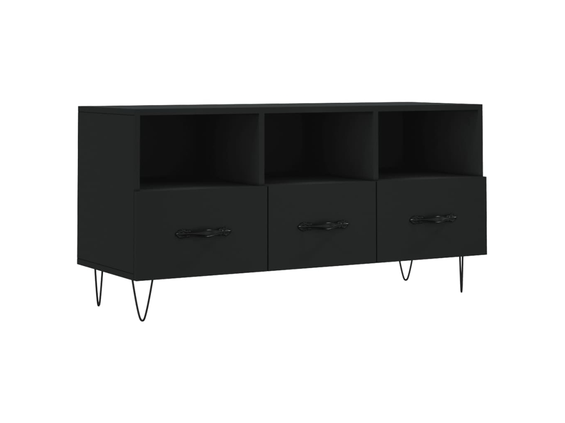 Móvel de Tv 102x36x50 Cm Derivados de Madeira Preto MAISON EXCLUSIVE