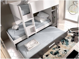 Cama Nido VENTE-UNIQUE Anthony (Cinzento - 90x190 cm)