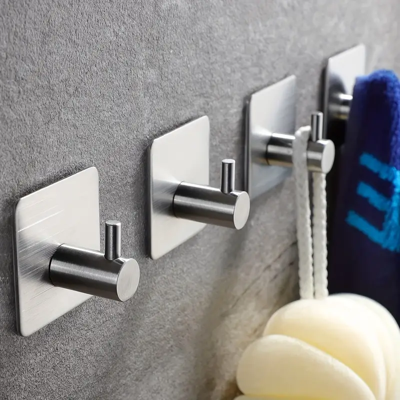 Conjunto De Ganchos De Parede Adesivos De Alta Resistência, Aço Inoxidável À Prova Dágua SUNNY SPACES