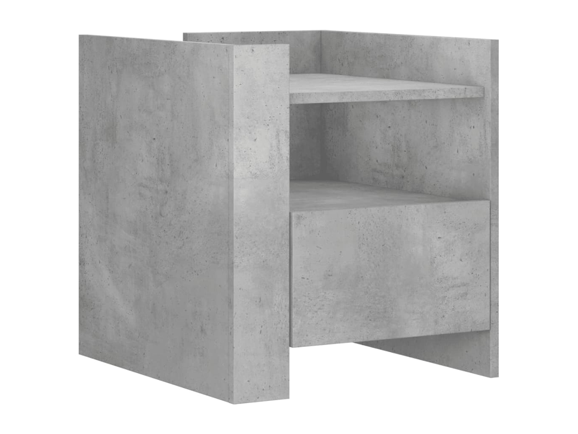 Mesa de Cabeceira MAISON EXCLUSIVE Derivados Madeira Cinzento Cimento (45x50x50 cm)