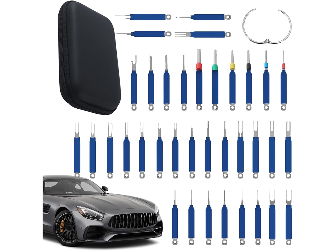 Kit de ferramentas para remoção de extremidades com 36 extratores de precisão.