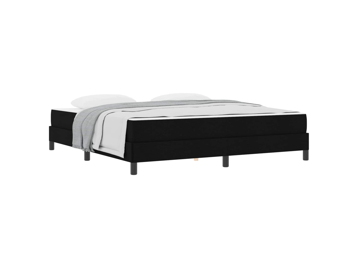 Cama Box com Colchão Preto 180 X 200 Cm Tecido MAISON EXCLUSIVE
