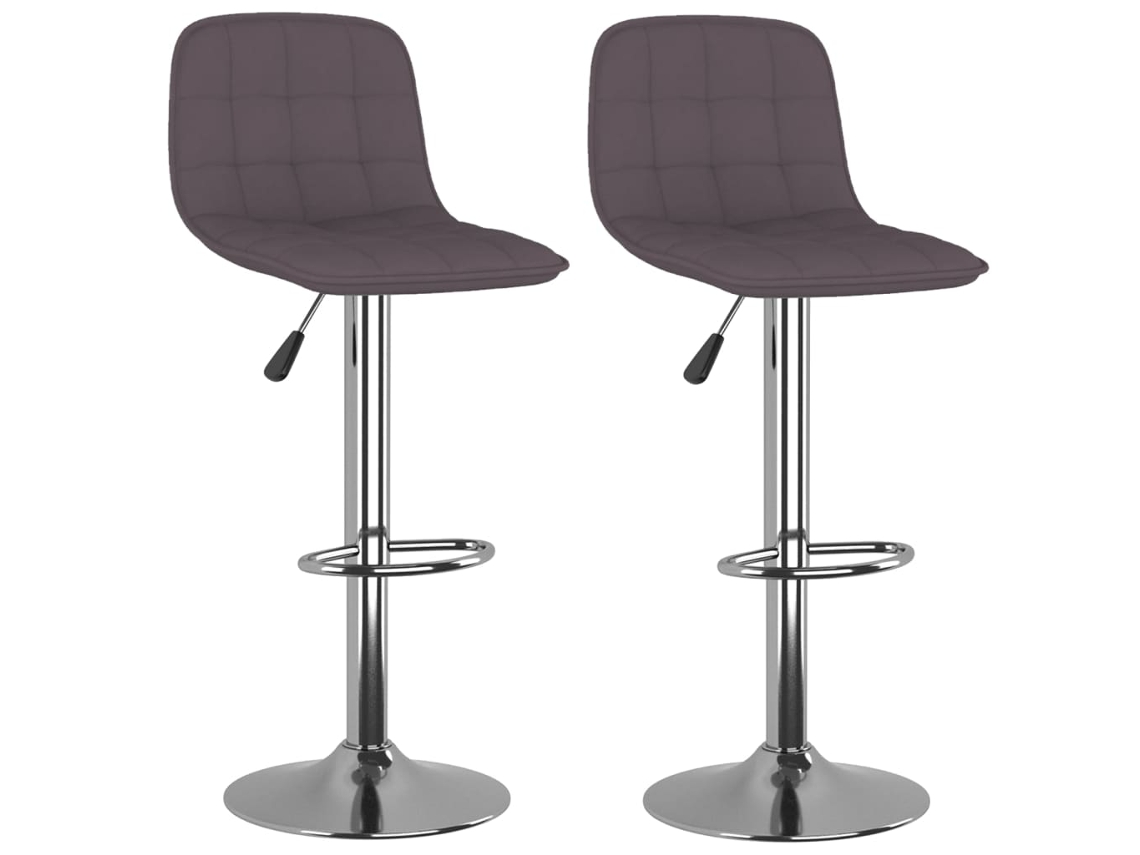 Bancos de Bar 2 Pcs Tecido Cinzento acastanhado MAISON EXCLUSIVE