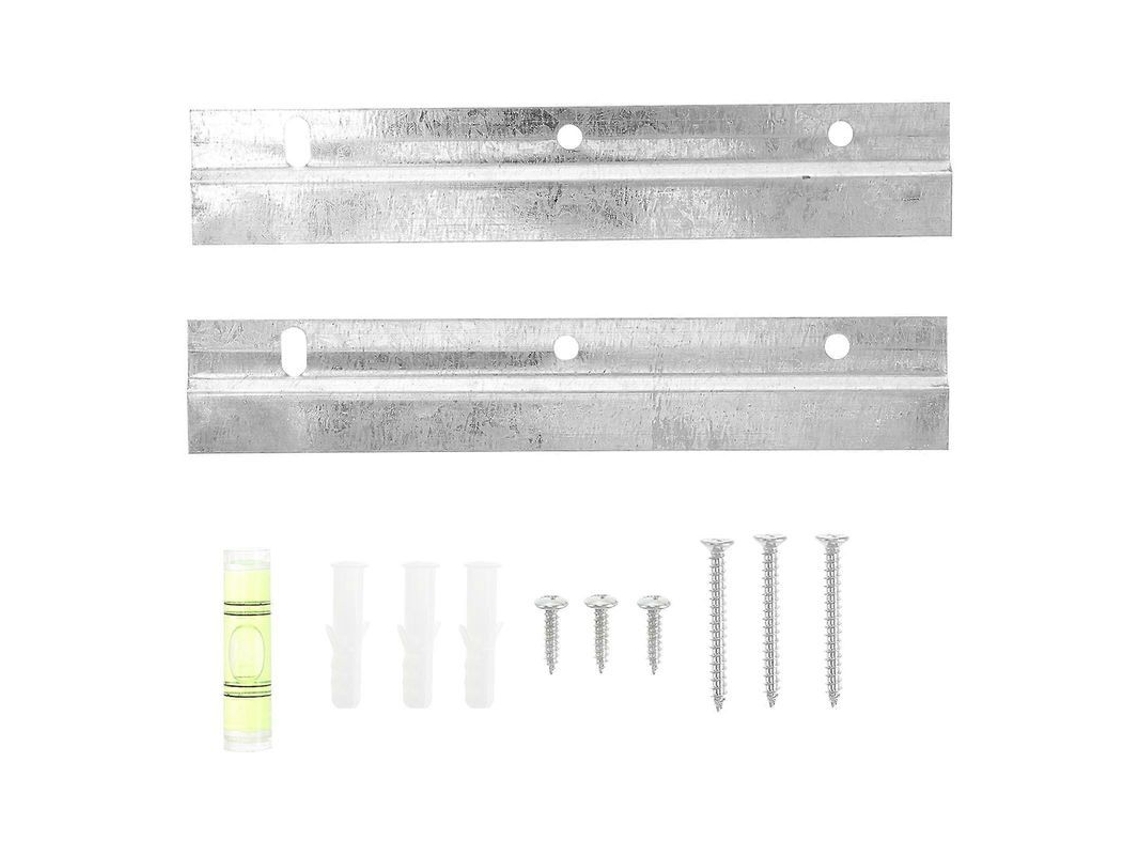 Kit De Suportes Para Quadros French Cleat Em Ferro Prata - Ideal Para Pendurar Quadros, Espelhos E Arte Prata