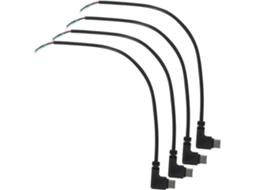Cabo Usb Tipo C Em Ângulo Reto De 90 Graus, Conector Macho, 4 Pinos, Extremidade Desencapada