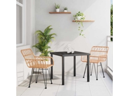 Vidaxl Conjunto de Jantar para Jardim 3 Pcs Castanho
