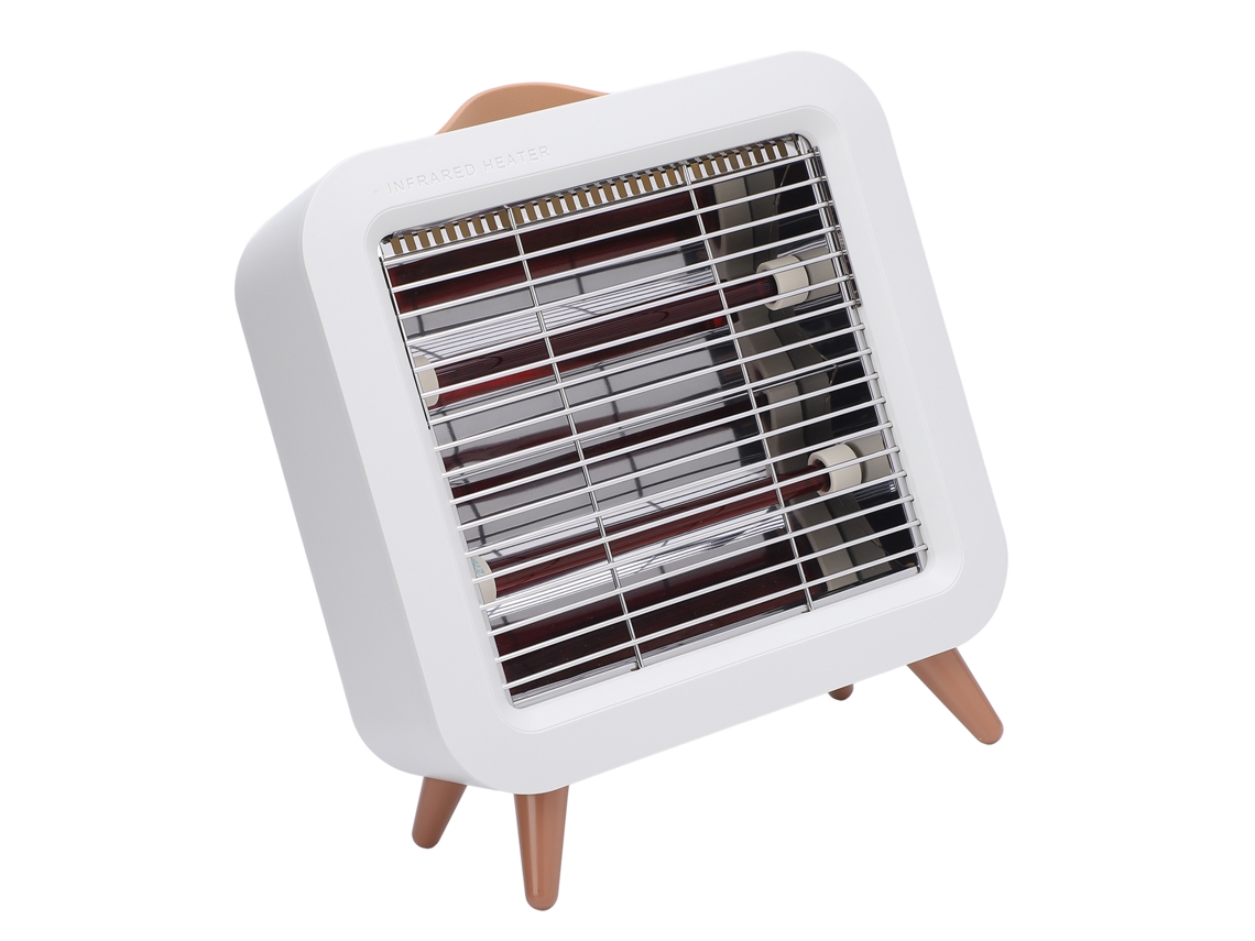Aquecedor elétrico portátil de 550 W, silencioso, aquecimento rápido e luz suave, ideal para quartos pequenos | S/MARCA