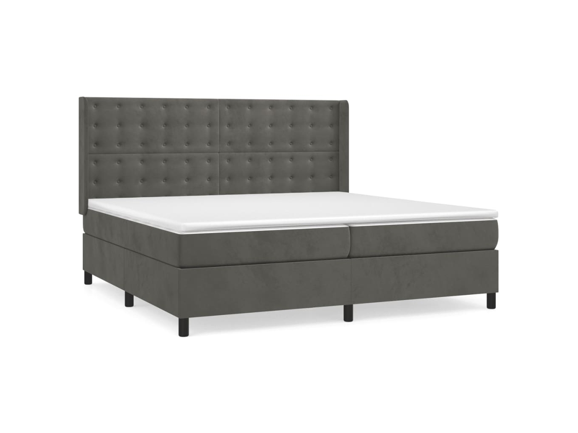 Box Spring Bed, Box Spring Beds Vidaxl Cinzeto Veludo (200 X 200 Cm)
