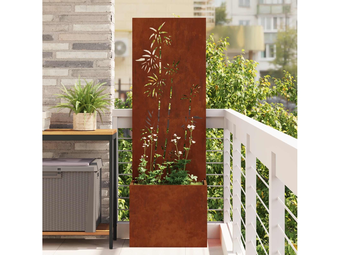 Vidaxl Tela De Privacidade Para Jardim Ferro Enferrujado Aço Corten