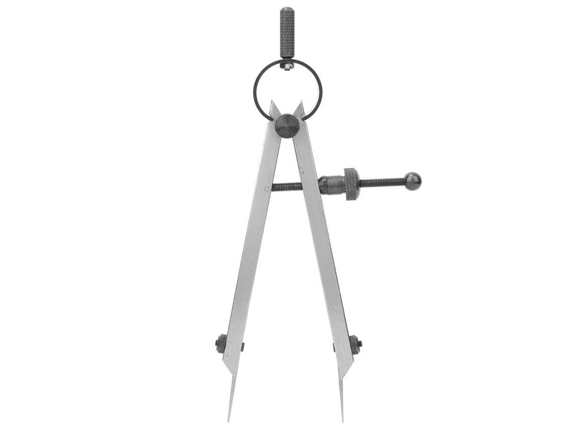 Compasso de espaçamento de agulha dupla em aço carbono, ferramenta para artesanato em couro, medidor de pinos (100 mm)